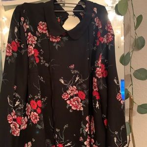 Long sleeve floral blouse